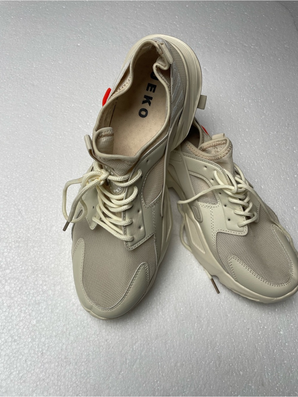 Men's Cream Athletic Sneakers - Lightweight Casual Shoe